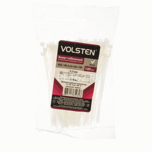 Volsten V02-1 W-2,5х100-100 (Хомут нейлон 2,5х100 (100шт.))