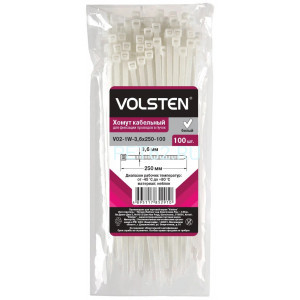 Volsten V02-1 W-3,6х250-100 (Хомут нейлон 3,6х250 (100шт.))