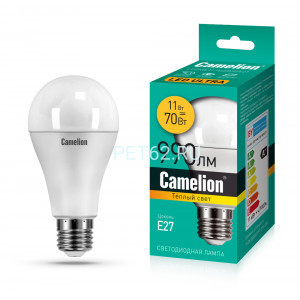 Светодиодная лампа Camelion LEDRB/11-A60/830/E27 (Эл.лампа светодиодная 11Вт 220В, LED-M A60 11W 3000K E27)
