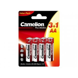 Батарейка Camelion Plus Alkaline LR6 BP3+1 (3+1LR6-BP, батарейка,1.5В)