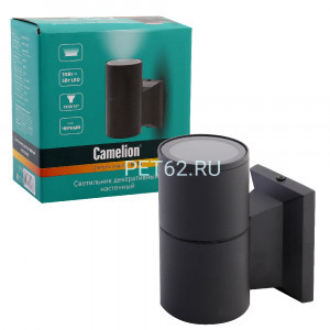 Светильник фасадный Camelion LGU10-02 C02 (Металл. фасадный св-к, черный, IP54)