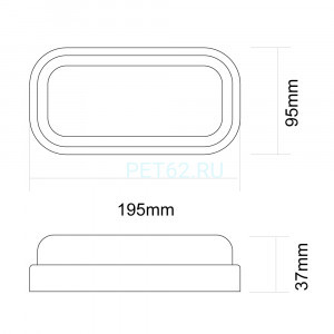 Светильник светодиодный влагозащищенный Ultraflash LBF-0903 C01 (Св-к LED влагозащищённый, 18 Вт, IP65, 220В, 6500К, овал)