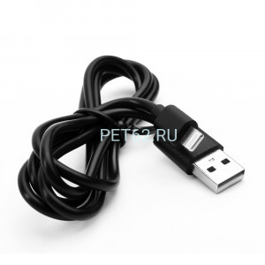 Кабель Ergolux ELX-CDC03P-C02 ПРОМО (Кабель USB-Lightning, 2А, 1м, Черный, Зарядка+Передача данных, Пакет)