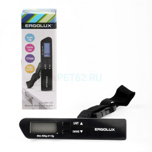 Весы Ergolux ELX-SB04-C02 черные (весы ручные электронные безмен до 50 кг)
