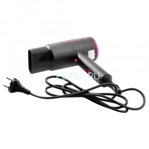 Фен Ergolux ELX-HD13-C02 черный/розовый PRO (фен со складной ручкой, 1600 Вт, 220-240В)