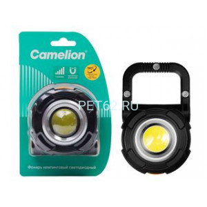 Фонарь кемпинговыйCamelion LED56252  (фонарь для кемпинга 3XR03, черн., COB, 2 реж., 3 магн., пласт., ,блист.)