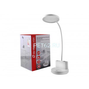 Светильник светодиодный настольный Ultraflash UF-818 C01 белый (Led, светильник настольный, 6Вт, 6000К, аккум., 3 ур.яркости)