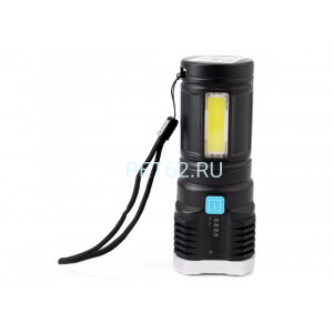 Светодиодный фонарь Ultraflash LED51525 (фонарь аккум. 4В, черный, 4LED+COB, 3 Вт, 4 реж, Micro-USB, бокс)