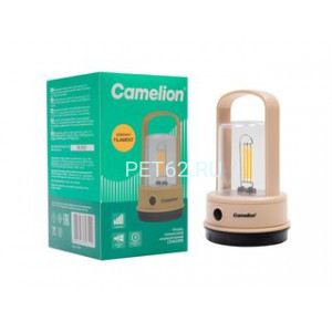 Фонарь кемпинговыйCamelion LED56325B (фонарь акк., 3,7В, желт., филамент, 4 реж.,Type-C,  пласт., кор.)