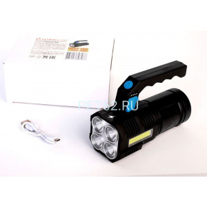 Светодиодный фонарь Ultraflash LED53766 (фонарь аккум. 4В, черный, 4LED+COB, 3 Вт, 4 реж, Micro-USB, бокс)