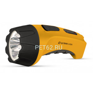Светодиодный фонарь Ultraflash LED3804M1   (фонарь аккум. 220В, желтый/черный, 5 LED, SLA, пластик, коробка)
