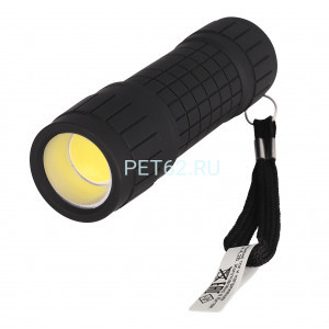 Светодиодный фонарь Ultraflash LED16011 (фонарь, черный, COB LED 3Вт, 1 реж., 3XR03, пластик, блистер-пакет)
