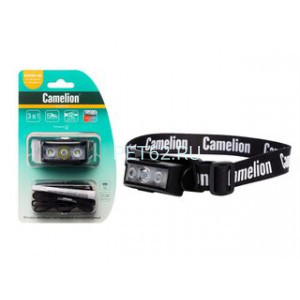 Фонарь налобный Camelion LED53403 (фонарь налоб. аккум 3,7В, черн, XPE+2SMD+красн+син, 2 Вт, 5 реж, Type-C, бл)