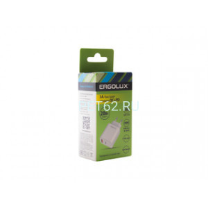 Блок питания ERGOLUX ELX-PA05QC-C01 (Сетевой адаптер 20Вт 1USB+1Type C, 100-220В, 5-9V/3А, QC, Белый, Коробка)