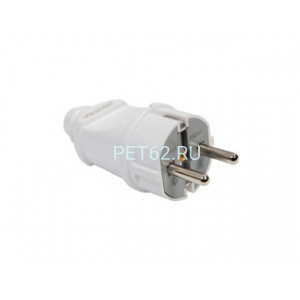 Volsten S2-PZ2 White 16А, Вилка прямая белая с/з 