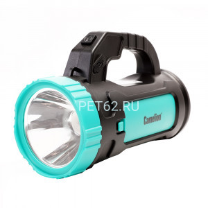 Светодиодный фонарь Camelion LED51527 (фонарь аккум. черн/зел,1LED+COB, 4 реж., Type C, 3 x LR6, 2Вт, пластик, кор.)