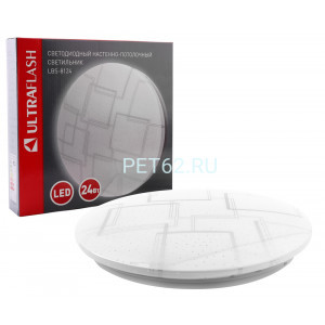 Светильник светодиодный настенно-потолочный Ultraflash LBS-8124 (LED св-к, 24 Вт, 4500К, lines)