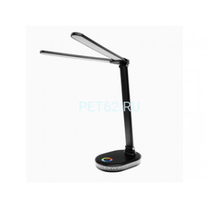 Светильник светодиодный настольный Ultraflash UF-807 C02 черный (Led св-к настольный, 10Вт, ССТ, диммируемый, RGB подсветка)