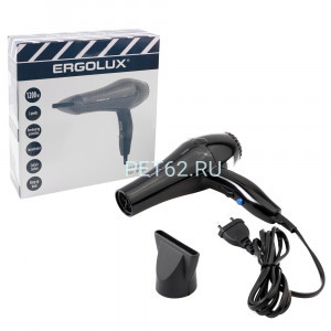 Фен Ergolux ELX-HD08-C02 черный ПРОМО (фен, 1200 Вт, 220-240В)