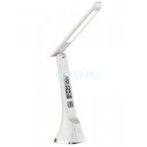 Светильник светодиодный настольный Ultraflash UF-821 C01 белый (Led, светильник настольный, 7Вт, дисплей,смена цвет.темп, кожа)