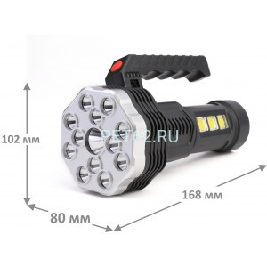 Светодиодный фонарь Ultraflash LED51537 (фонарь аккум. 4В, черный, 16LED, 3 Вт, 4 реж, Micro-USB, бокс)