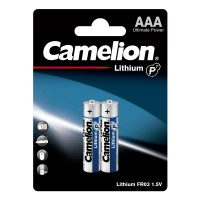 Батарейка литиевая Camelion Lithium BL2 FR03 (FR03-BP2, батарейка,1.5В)