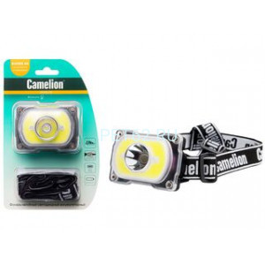 Фонарь налобный Camelion LED53407 (фонарь налоб, аккум 3,7В, черн, XPE + COB LED, 5 Вт, 4 реж, Type-C, блист)