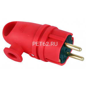Volsten Sb2-PZ Red, Вилка каучуковая Красная угловая (евровилка разборная,земля, модель В16-002)