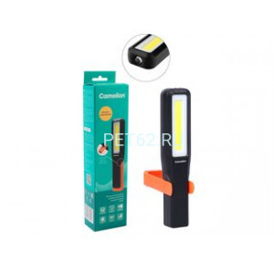 Фонарь универсальныйCamelion E1440 (фонарь акк., 3,7В, черн., 17xSMD+красн +LED, 3 реж., Type-C,  магн., пластик, кор.)