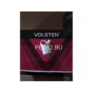 Volsten S2-PZ11 White 16А Вилка угловая с кольцом белая с/з 