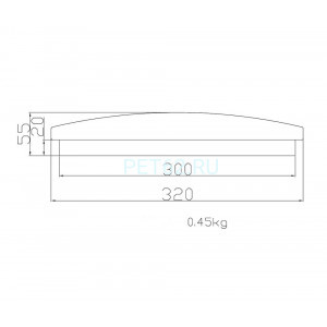 Светильник светодиодный настенно-потолочный Ultraflash LBS-8132 (LED св-к, 32 Вт, 4500К, lines)