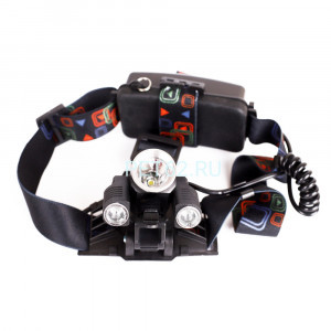 Светодиодный налобный фонарь Ultraflash LED5335  (фонарь налоб акк 3,7В, черн., 3LED, 5 Вт, 2 ак. 4 реж, USB, бокс са)