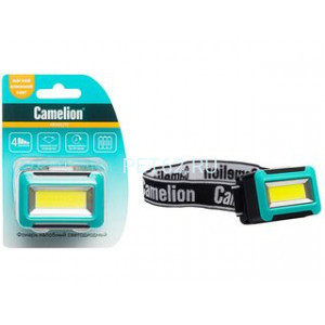 Фонарь налобный Camelion LED5386  (фонарь налобн, черный, 1Вт COB LED, 4 реж, 3XAAA, пласт, блист.)