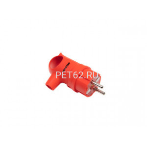 Volsten S2-PZ Red Вилка угловая с кольцом каучук. красн. с/з 16A IP44 