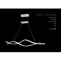 Светодиодный потолочный светильник CamelionLCL-1041(White2) (Люстра, управл. LED св-к, 55 Вт,)