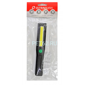 Светодиодный фонарь Ultraflash LED16012 (рабочий фонарь, COB LED, 3XR03, пластик, магнит, блистер-пакет)