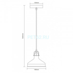 Светильник подвесной Camelion PL-425S Amsterdam С62 черный+медь