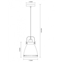 Светильник подвесной Camelion PL-428S-1 New York С62 черный+медь