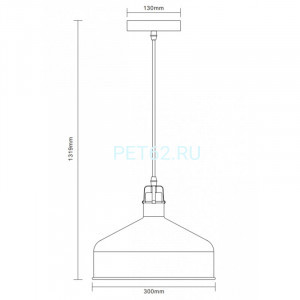 Светильник подвесной Camelion PL-425L Amsterdam С62 черный+медь