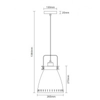 Светильник подвесной Camelion PL-428L New York С73 серый+медь