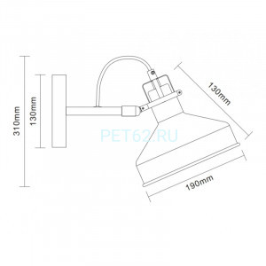 Светильник настенный Camelion  WML-425 Amsterdam С71 белый+хром