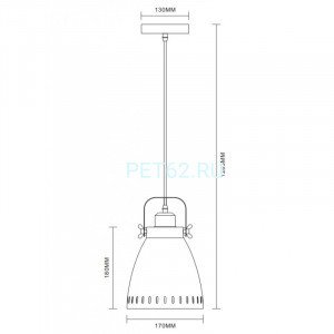 Светильник подвесной Camelion PL-428S-1 New York С71 белый+хром