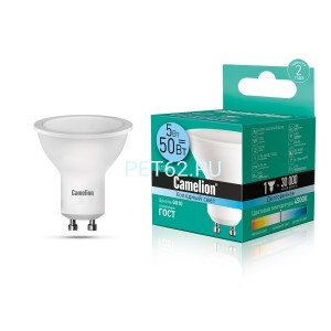 Светодиодная лампа  Camelion 5вт LED5-GU10/4500К/GU10