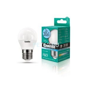 Светодиодная лампа  Camelion 3вт LED3-Шарик (G45)/4500К/E27