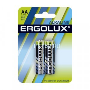 Батарейка Ergolux Alkaline BL-2 (AA — LR6, 1.5В)