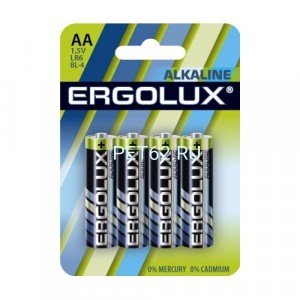 Батарейка Ergolux Alkaline BL-4 (AA — LR6, 1.5В)