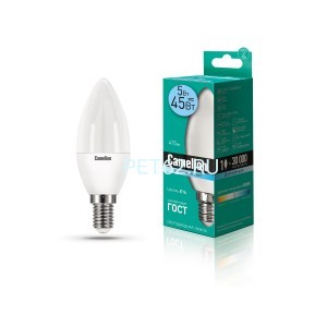 Светодиодная лампа Camelion 5вт LED5-Свеча (C35)/4500К/E14