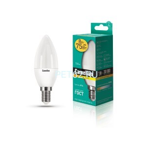 Светодиодная лампа Camelion 8 вт  LED8-Свеча (C35)/3000К/E14