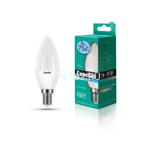 Светодиодная лампа Camelion 8 вт  LED8-Свеча (C35)/4500К/E14