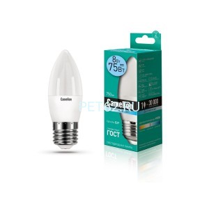 Светодиодная лампа Camelion 8 вт  LED8-Свеча (C35)/4500К/E27